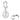 TummyToys® Silver Bullseye CZ Drop - TummyToys® Patented Clasp. Navel Rings Australia.