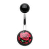 Rose Passion Belly Bar - Basic Curved Barbell. Navel Rings Australia.