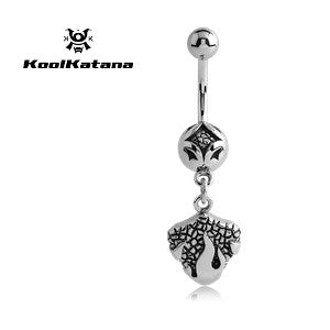 Authentic KoolKatana Fireball Navel Bar - Dangling Belly Ring. Navel Rings Australia.