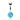 Turquoise Gem Belly Piercings - Basic Curved Barbell. Navel Rings Australia.