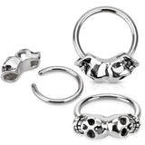 Double Skull Captive Belly Jewellery - Captive Belly Ring. Navel Rings Australia.