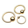 Captive Belly Ring with Gold Plating