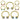 Classic Golden Gem Circular Barbell - Circular Barbell / Horse Shoe. Navel Rings Australia.
