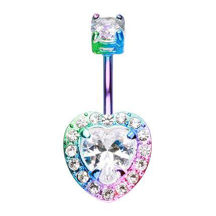 Rainbows About YOU Belly Bar - Fixed (non-dangle) Belly Bar. Navel Rings Australia.