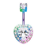 Rainbows About YOU Belly Bar - Fixed (non-dangle) Belly Bar. Navel Rings Australia.