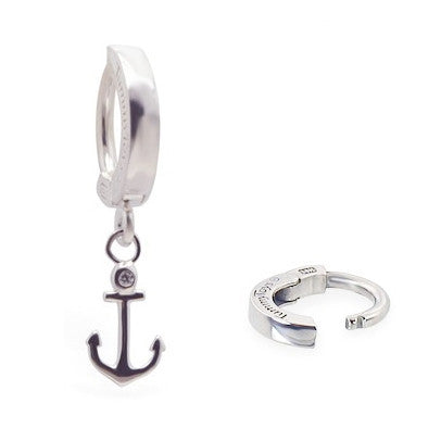 TummyToys® 925 Silver Anchor Huggy - TummyToys® Patented Clasp. Navel Rings Australia.