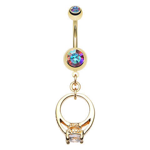The Promise Belly Button Ring Rock - Dangling Belly Ring. Navel Rings Australia.