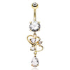 Le Love Lure Gold Navel Piercing Bar