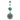 Turquoise Ruby Sahasrara Belly Button Bar - Dangling Belly Ring. Navel Rings Australia.