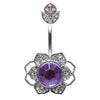 Crowned Purple Mist Belly Ring