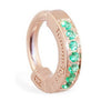 TummyToys® Classic Rose Gold Emerald Pave Sleeper