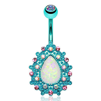 Kanaloa Ocean Goddess Navel Bar - Fixed (non-dangle) Belly Bar. Navel Rings Australia.