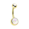 Gold Opal Gleam Classique Belly Ring