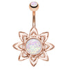 Solar Deity Opal Belly Piercing Rings