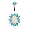 Timeless Turquoise Opale Belly Button Ring