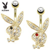 Playboy Bunny Belly Ring with Gold Plating