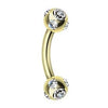 Gold Duo 4mm Royale Belly Ring
