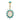 Golden Turquoise Opale Belly Piercing Ring - Fixed (non-dangle) Belly Bar. Navel Rings Australia.