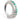 TummyToys® Green CZ Paved Silver Sleeper Navel Bar - TummyToys® Patented Clasp. Navel Rings Australia.