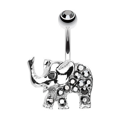 Juju Elephant Belly Ring Bar - Fixed (non-dangle) Belly Bar. Navel Rings Australia.