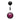 Hot Pink Zebra Stripe Belly Piercing Ring - Basic Curved Barbell. Navel Rings Australia.