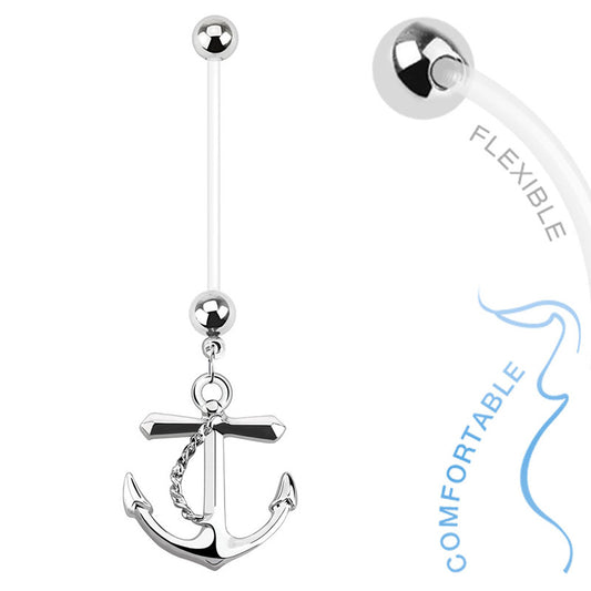 Anchor Maternity Navel Ring - Maternity Belly Ring. Navel Rings Australia.