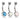 Jada Gem Opaline Belly Rings - Basic Curved Barbell. Navel Rings Australia.