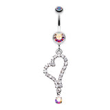 Summer Romance Belly Button Ring - Dangling Belly Ring. Navel Rings Australia.