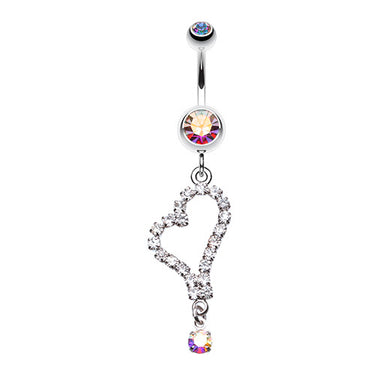 Summer Romance Belly Button Ring - Dangling Belly Ring. Navel Rings Australia.