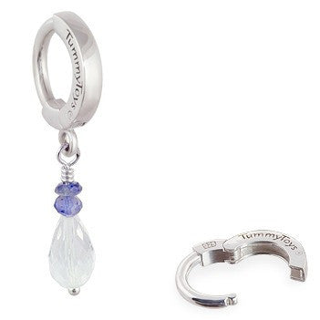 TummyToys® Natural Gem Belly Bar Pendant - TummyToys® Patented Clasp. Navel Rings Australia.