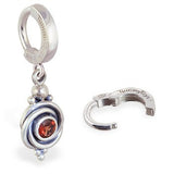 TummyToys® 925 Silver Garnet Huggy - TummyToys® Patented Clasp. Navel Rings Australia.