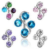 Crystal Vine Reverse Belly Button Bar