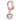TummyToys® Rose Gold Cubic Zirconia Heart Navel Bar - TummyToys® Patented Clasp. Navel Rings Australia.