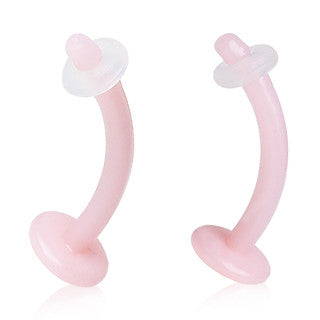 Skin Colour Navel Piercing Retainer - Basic Curved Barbell. Navel Rings Australia.