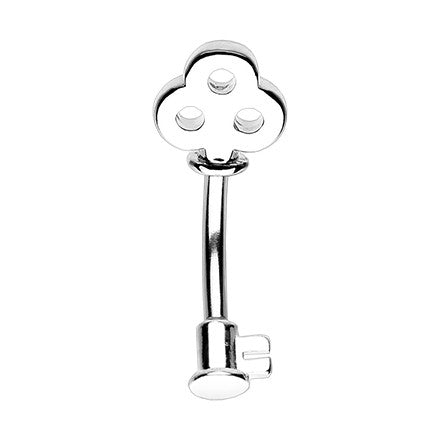 Split Princess Key Belly Piercing Ring - Split Spinal Belly Bar. Navel Rings Australia.