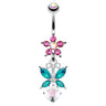 Spring Cottage Belly Piercing - Dangling Belly Ring. Navel Rings Australia.