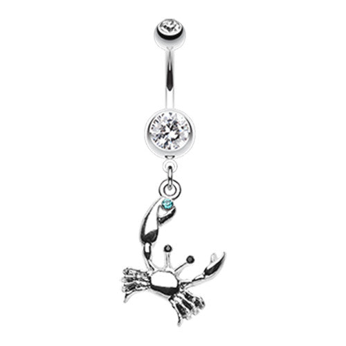 The Fiddler Crab Navel Piercing Bar - Dangling Belly Ring. Navel Rings Australia.