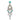 Turquoise Burnish Chandelier Belly Bar - Reverse Top Down Belly Ring. Navel Rings Australia.