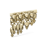 Tassel Bar Threaded Stud Earring by Maria Tash in 14K Yellow Gold. Flat Stud.