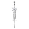 Crystal Bloom Belly Piercing - Dangling Belly Ring. Navel Rings Australia.