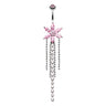 Crystal Bloom Belly Piercing - Dangling Belly Ring. Navel Rings Australia.