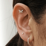 Invisible Set Diamond Eternity Clicker by Maria Tash in 18k Yellow Gold
