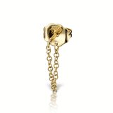 Chain Wrap Stud Earring by Maria Tash in 14K Yellow Gold. Butterfly Stud.