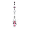 Embellished Falls Belly Dangle - Dangling Belly Ring. Navel Rings Australia.