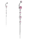 Classico Vintage Drop Chain Belly Bar - Dangling Belly Ring. Navel Rings Australia.