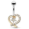 Lost in Love Belly Bar with Gold Plating