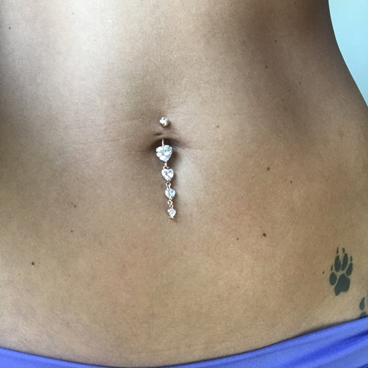 Forever Yours Belly Piercing - Dangling Belly Ring. Navel Rings Australia.