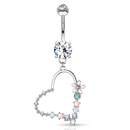 Love Matrix Belly Dangle - Dangling Belly Ring. Navel Rings Australia.