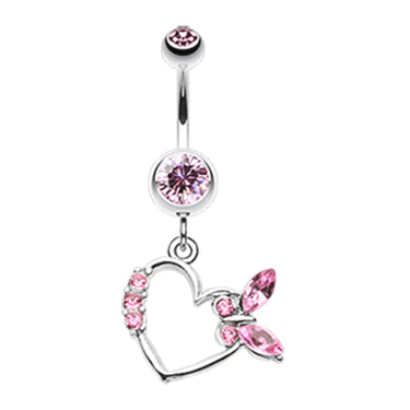 Love Flutter Butterfly Belly Piercing - Dangling Belly Ring. Navel Rings Australia.