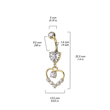 Lovella Adore Belly Dangle with Rose Gold Plating